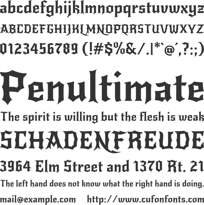 NewRocker font preview