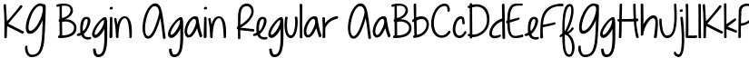 KG Begin Again Regular font