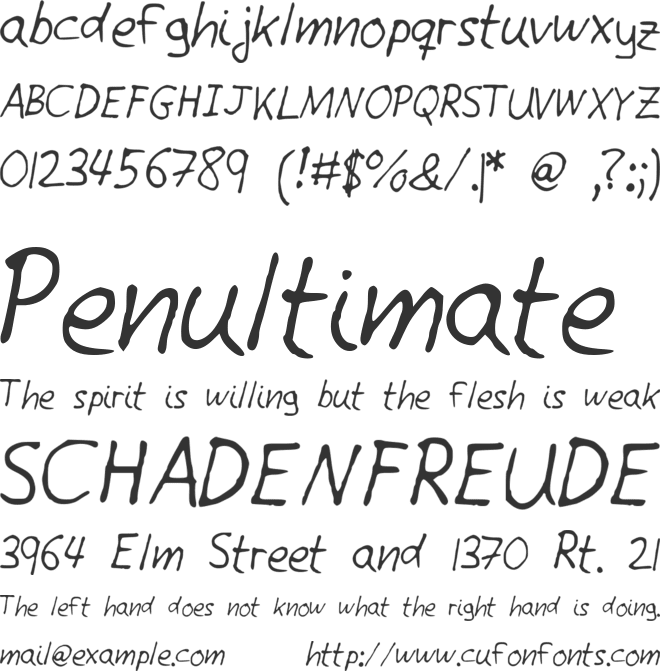 Giotto Handwriting font preview