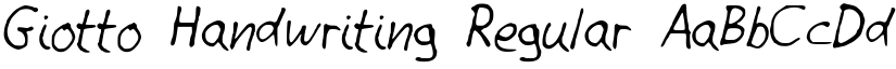 Giotto Handwriting Regular font