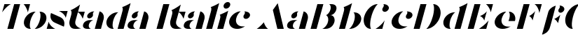 Tostada Italic font