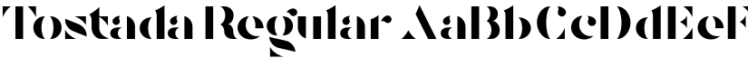 Tostada Regular font