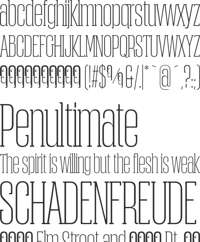 Obcecada Serif font preview