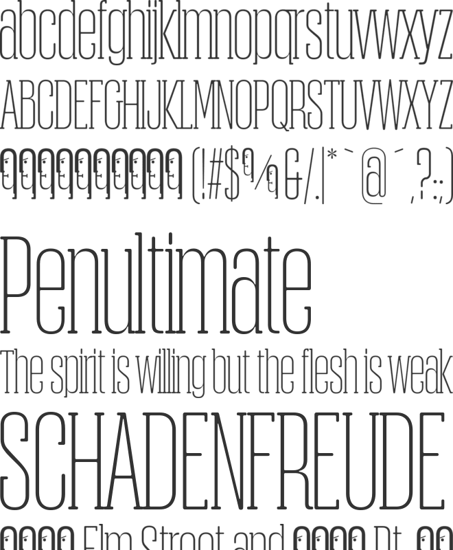 Obcecada Serif font preview
