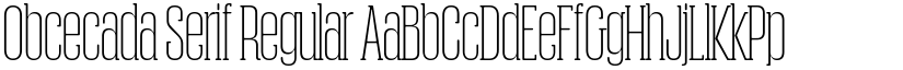 Obcecada Serif Regular font