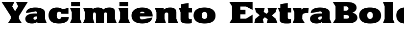 Yacimiento ExtraBold font