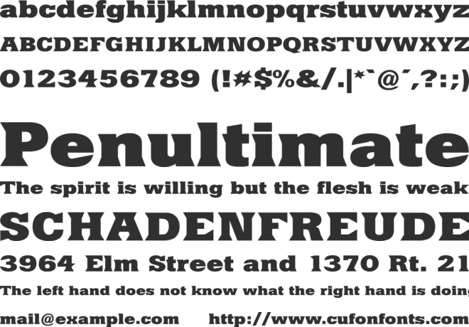Yacimiento font preview