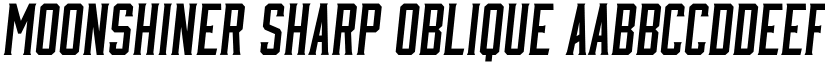 Moonshiner Sharp Oblique font