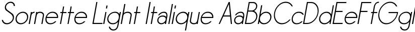 Sornette Light Italique font