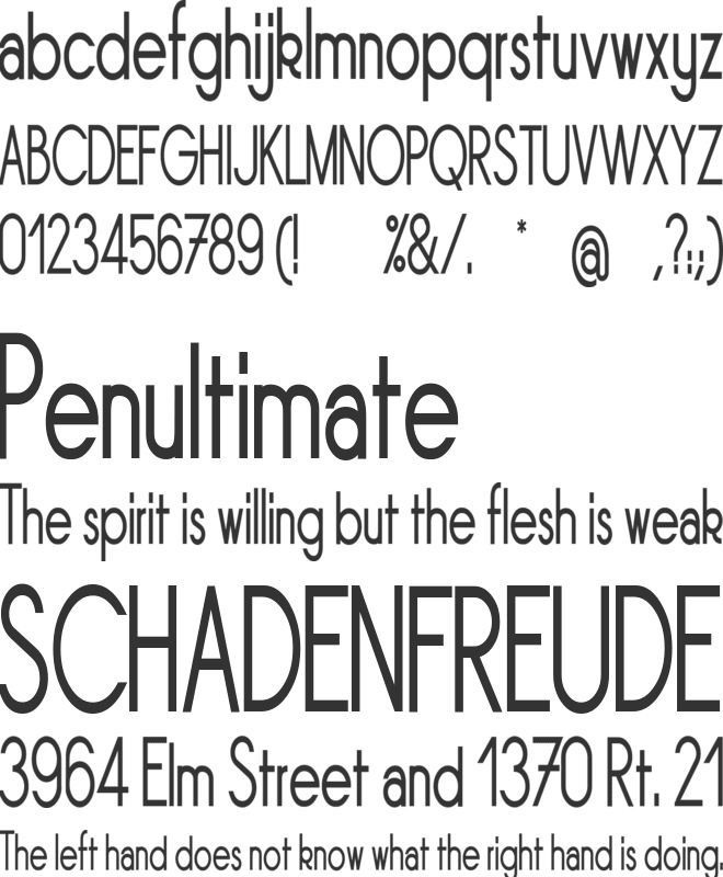 Sornette font preview