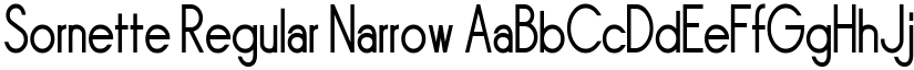Sornette Regular Narrow font