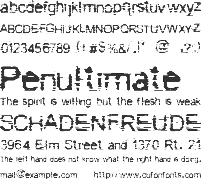 Bad Cargo font preview