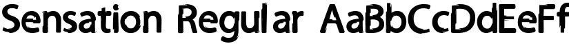 Sensation Regular font