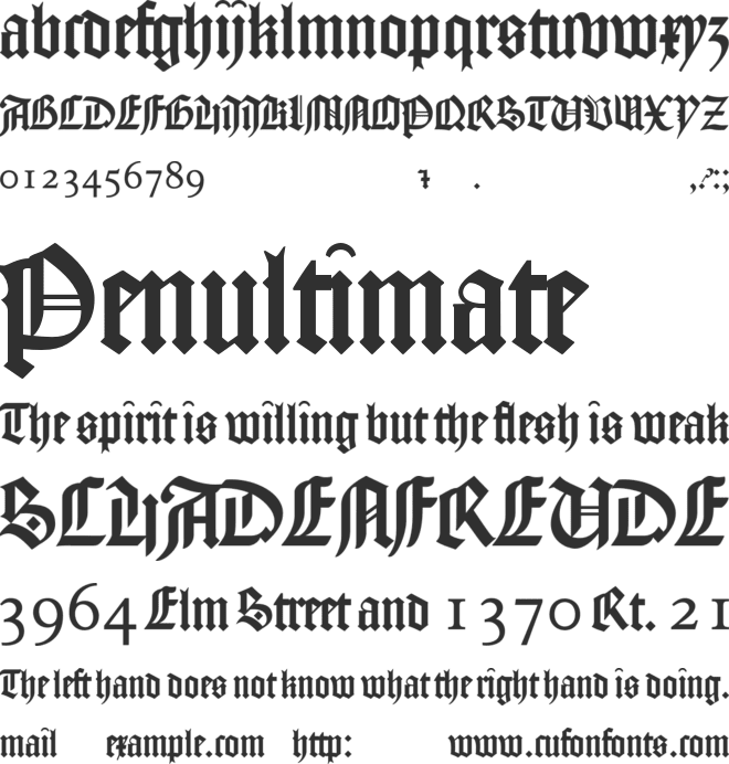 Germanica font preview
