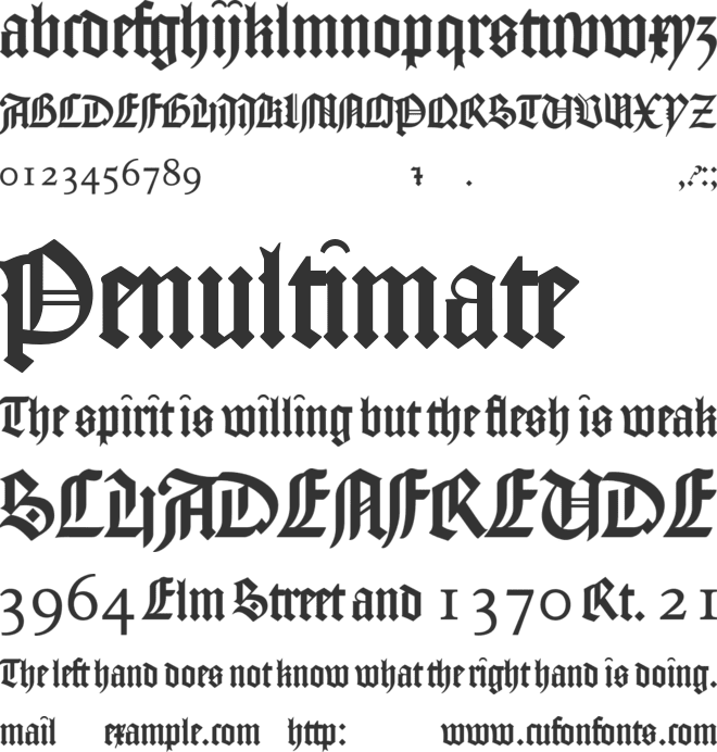 Germanica font preview