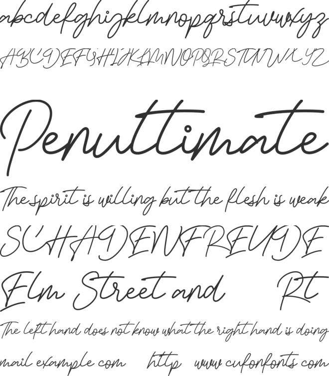Bessita Handwriting Free font preview