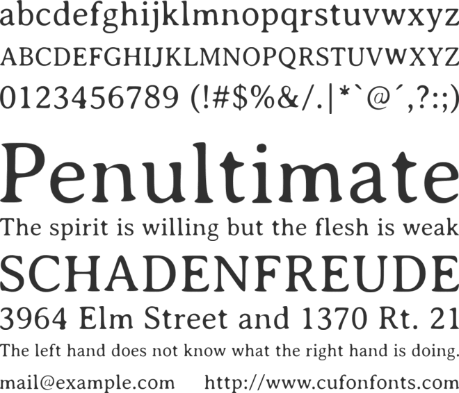 Averia Serif font preview