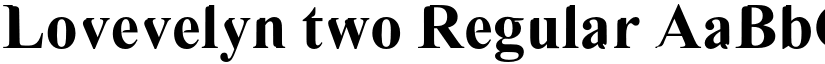 Lovevelyn two Regular font