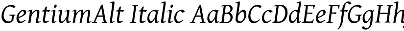 GentiumAlt Italic font