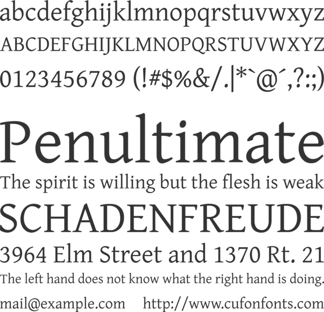 GentiumAlt font preview