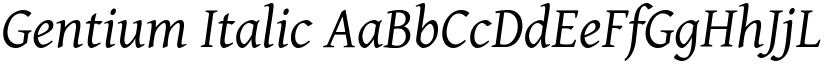 Gentium Italic font