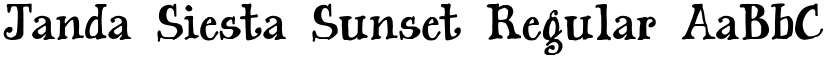 Janda Siesta Sunset Regular font