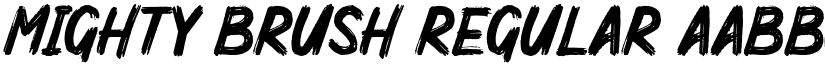 Mighty Brush Regular font