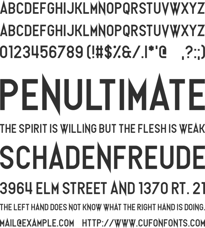 Hands Oversaturation font preview