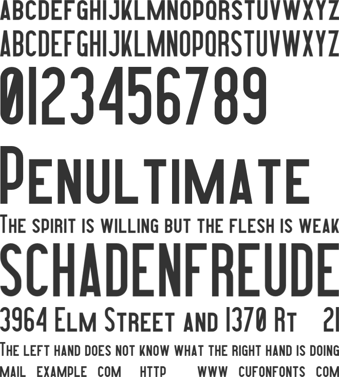 Contraband font preview