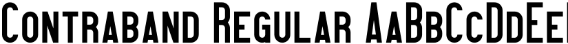 Contraband Regular font