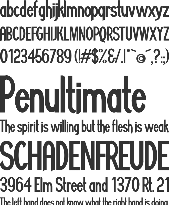 Minguarana font preview