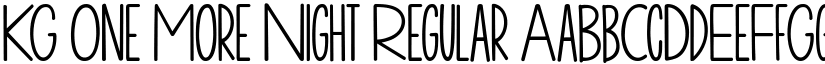KG One More Night Regular font