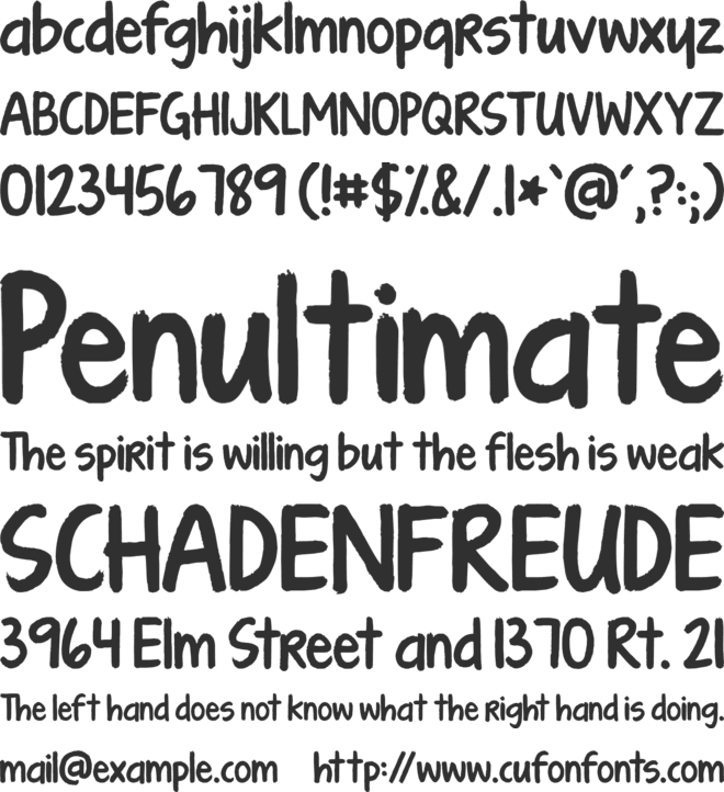 KG Turning Tables font preview