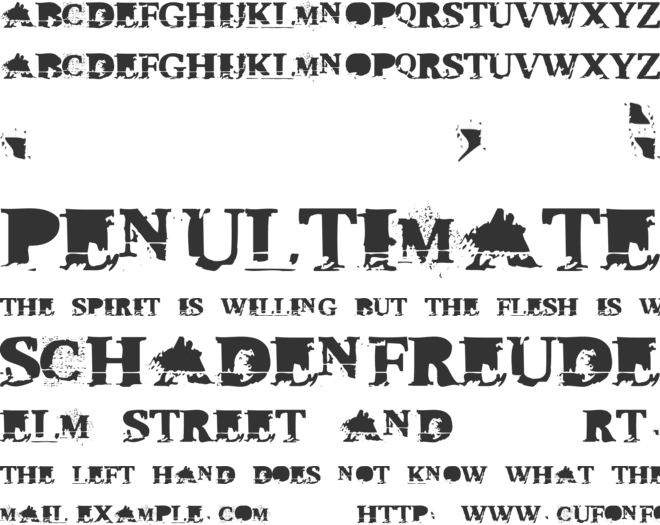 Triple XXX font preview