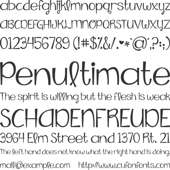 KG Falling Slowly font preview