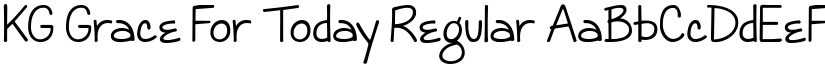 KG Grace For Today Regular font
