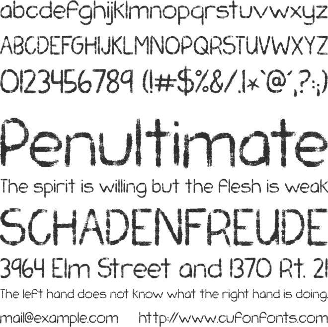KG Chasing Pavements font preview