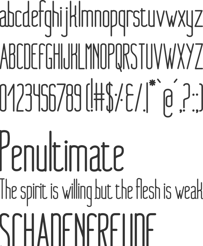 Nue font preview