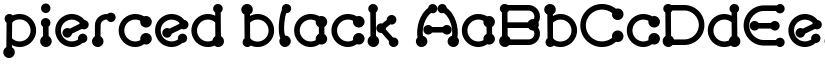 pierced black font