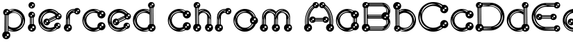 pierced chrom font