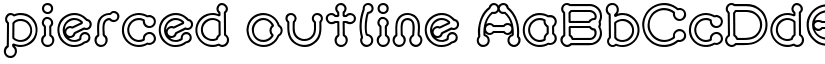 pierced outline font