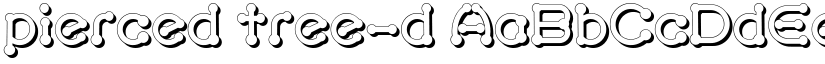 pierced tree-d font