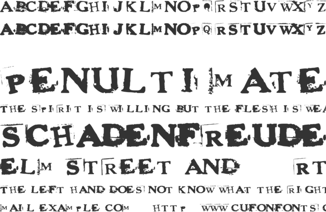 Heroin Sheik font preview