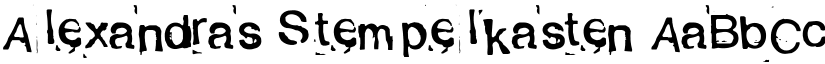 Alexandras Stempelkasten font
