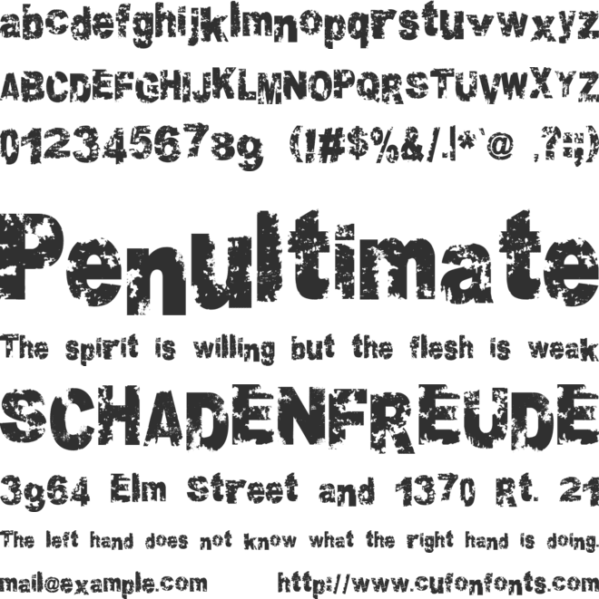 Crookiid font preview