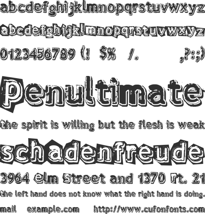 Verdy font preview