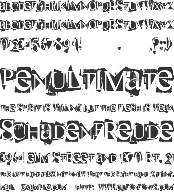 Super Danger font preview