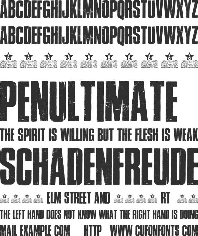 Cross Town Personal Use font preview