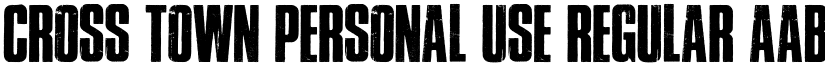 Cross Town Personal Use Regular font