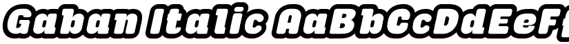 Gaban Italic font
